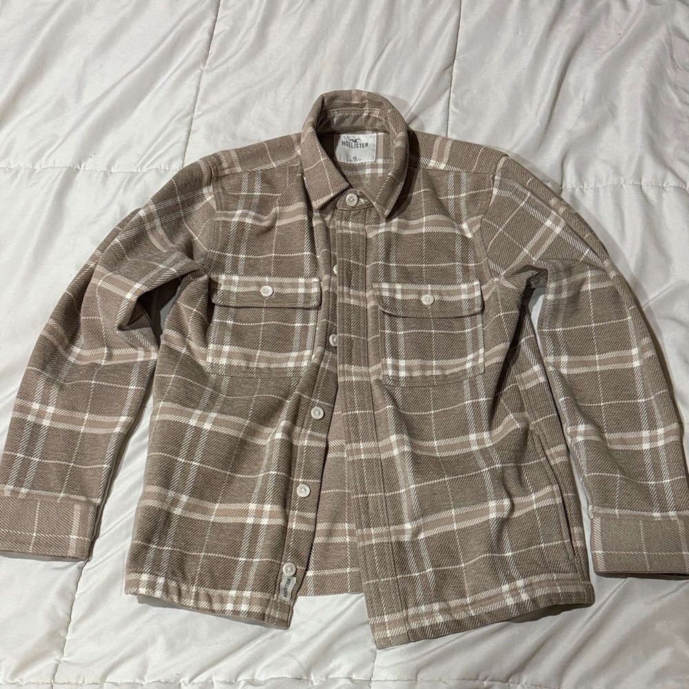 Hollister Men's Tan Plaid Jacket